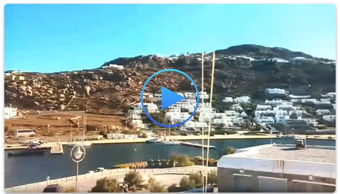 Веб камера Греции. Пристань для яхт (Mykonos marina)