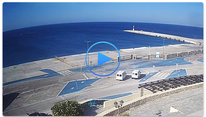 Веб-камера острова Тинос. Паромный терминал порта