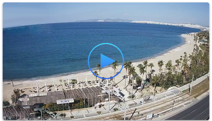 Веб-камера Греции. Пляж отеля Poseidon Athens