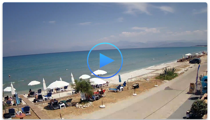Веб-камера Греции. Пляж Ахарави (Acharavi beach)