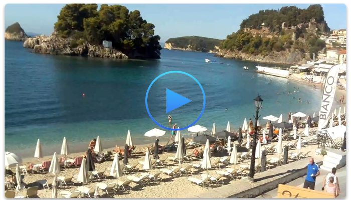 Веб-камера Греции. Пляж Крионери в Парге