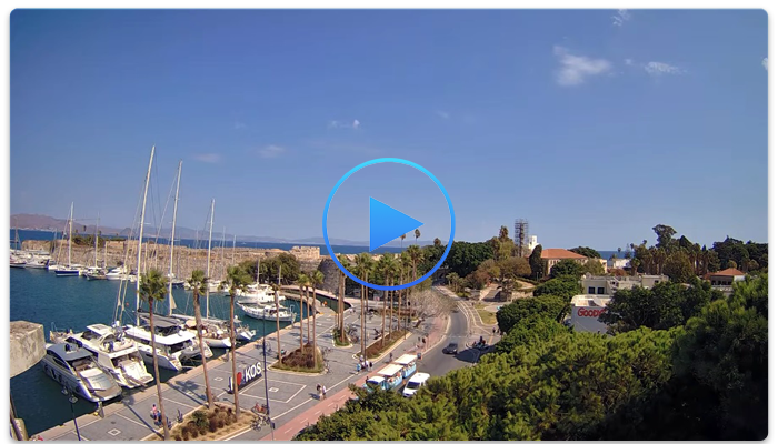 Веб-камера Греции. Набережная и гавань города Кос