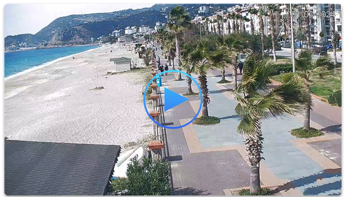 Веб-камера Турции. Пляж у отеля Огретменеви