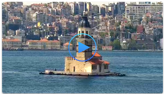 Веб-камера Стамбул. Девичья башня (Kız Kulesi)